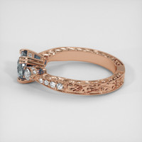 0.97 Ct. Greyish Blue Sapphire Ring, 18K Rose Gold 4