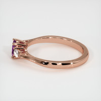 1.04 Ct. Purple Sapphire Ring, 18K Rose Gold 4