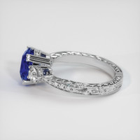 2.50 Ct. Blue Sapphire Ring, 10K White Gold 4