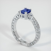 1.26 Ct. Blue Sapphire Ring, 10K White Gold 2