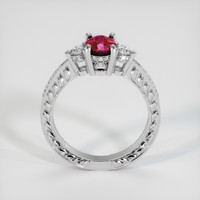 0.99 Ct. Pinkish Red Ruby Ring, 10K White Gold 3