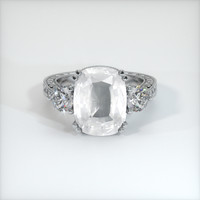7.79 Ct. White Sapphire Ring, 10K White Gold 1