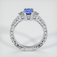 0.85 Ct. Blue Sapphire Ring, 14K White Gold 3