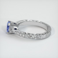 0.85 Ct. Blue Sapphire Ring, 14K White Gold 4