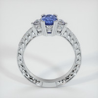 0.95 Ct. Blue Sapphire Ring, 14K White Gold 3