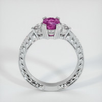 0.75 Ct. Pinkish Purple Sapphire Ring, 14K White Gold 3