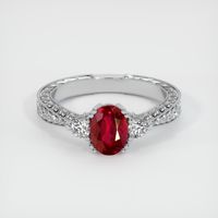 1.13 Ct. Ruby Ring, 14K White Gold 1