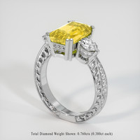 4.55 Ct. Yellow Sapphire Ring, 14K White Gold 2