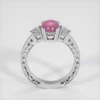 2.88 Ct. Reddish Pink Sapphire Ring, 14K White Gold 3