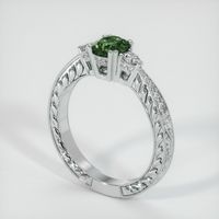0.97 Ct. Bluish Green Sapphire Ring, 14K White Gold 2