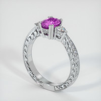 1.04 Ct. Purple Sapphire Ring, 14K White Gold 2