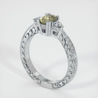 0.91 Ct. Yellow Sapphire Ring, 14K White Gold 2