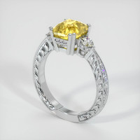 3.56 Ct. Sapphire Ring, 14K White Gold 2