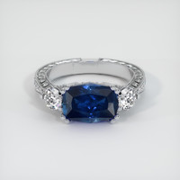 3.87 Ct. Sapphire Ring, 18K White Gold 1