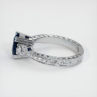 3.05 Ct. Greenish Blue Sapphire Ring, 18K White Gold 4