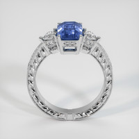 3.04 Ct. Blue Sapphire Ring, 18K White Gold 3