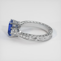 3.04 Ct. Blue Sapphire Ring, 18K White Gold 4