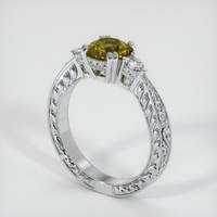 1.37 Ct. Sapphire Ring, 18K White Gold 2