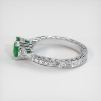 1.08 Ct. Emerald Ring, 18K White Gold 4