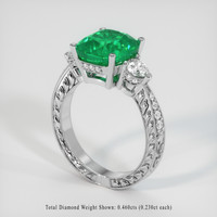 3.37 Ct. Emerald Ring, 18K White Gold 2