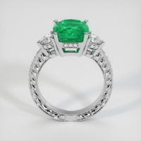 3.37 Ct. Emerald Ring, 18K White Gold 3