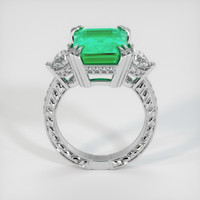 6.13 Ct. Emerald Ring, 18K White Gold 3