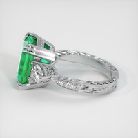 6.13 Ct. Emerald Ring, 18K White Gold 4