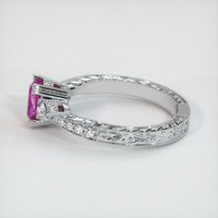 0.75 Ct. Pinkish Purple Sapphire Ring, 18K White Gold 4