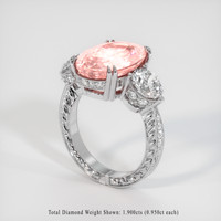 9.05 Ct. Sapphire Ring, 18K White Gold 2