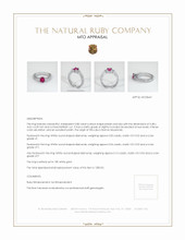 Ruby Ring 0.80 Ct. 18K White Gold Appraisal