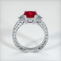 Three Stone Ruby Ring 1.76 Ct., 18K White Gold Preview