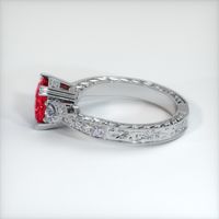 Three Stone Ruby Ring 1.76 Ct., 18K White Gold Preview