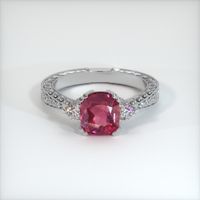 1.41 Ct. Ruby Ring, 18K White Gold 1