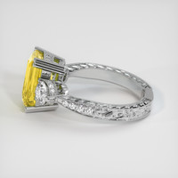 4.55 Ct. Yellow Sapphire Ring, 18K White Gold 4