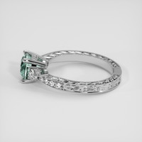 1.79 Ct. Bluish Green Sapphire Ring, 18K White Gold 4