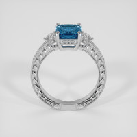 2.05 Ct. Greenish Blue Sapphire Ring, 18K White Gold 3
