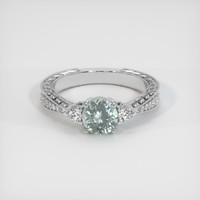 1.20 Ct. Sapphire Ring, 18K White Gold 1