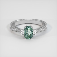 1.24 Ct. Sapphire Ring, 18K White Gold 1