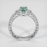 1.24 Ct. Bluish Green Sapphire Ring, 18K White Gold 3