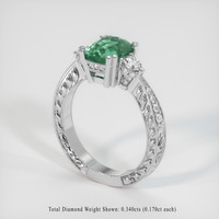 2.67 Ct. Sapphire Ring, 18K White Gold 2