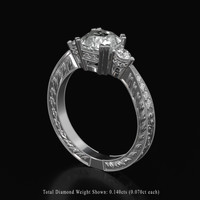 1.79 Ct. Sapphire Ring, 18K White Gold 2