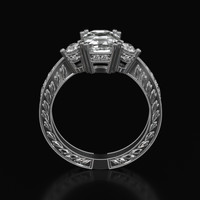 1.79 Ct. Sapphire Ring, 18K White Gold 3