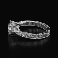 1.79 Ct. Sapphire Ring, 18K White Gold 4