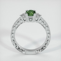 0.97 Ct. Bluish Green Sapphire Ring, 18K White Gold 3
