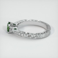 0.97 Ct. Bluish Green Sapphire Ring, 18K White Gold 4