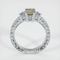 0.91 Ct. Yellow Sapphire Ring, 18K White Gold 3