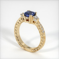 1.73 Ct. Blue Sapphire Ring, 10K Yellow Gold 2