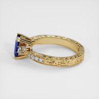 1.03 Ct. Blue Sapphire Ring, 10K Yellow Gold 4