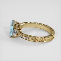 1.43 Ct. Blue Aquamarine Ring, 14K Yellow Gold 4