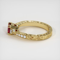 0.85 Ct. Ruby Ring, 14K Yellow Gold 4